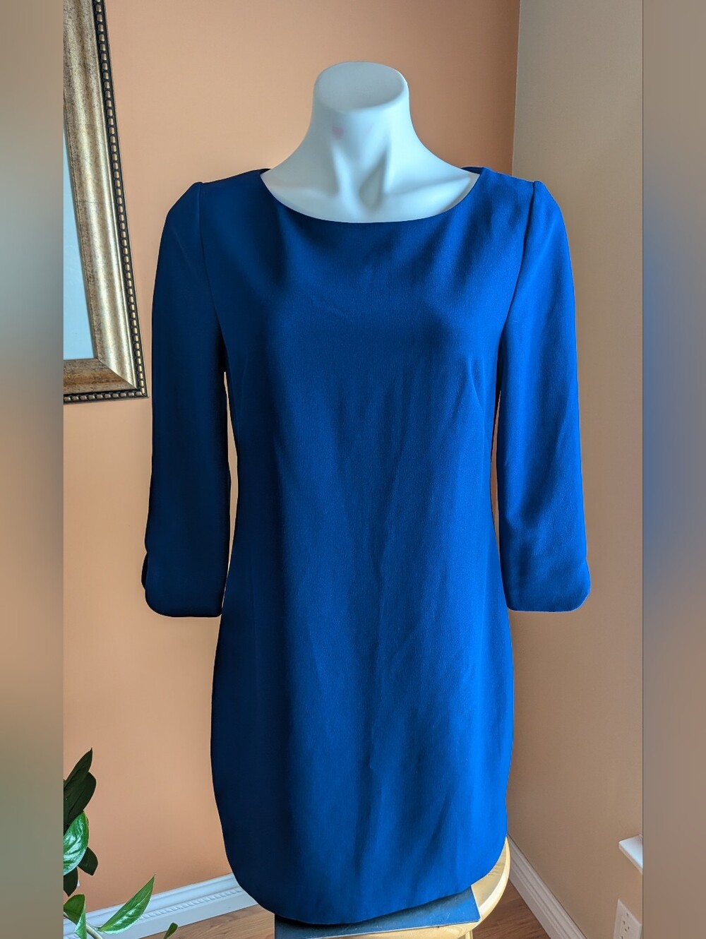 Vince Camuto Royal Blue Boatneck Mini Dress